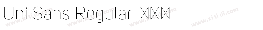 Uni Sans Regular字体转换